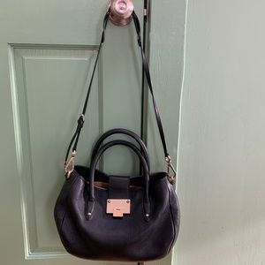 Jimmy Choo black pebbled leather 'Raina'